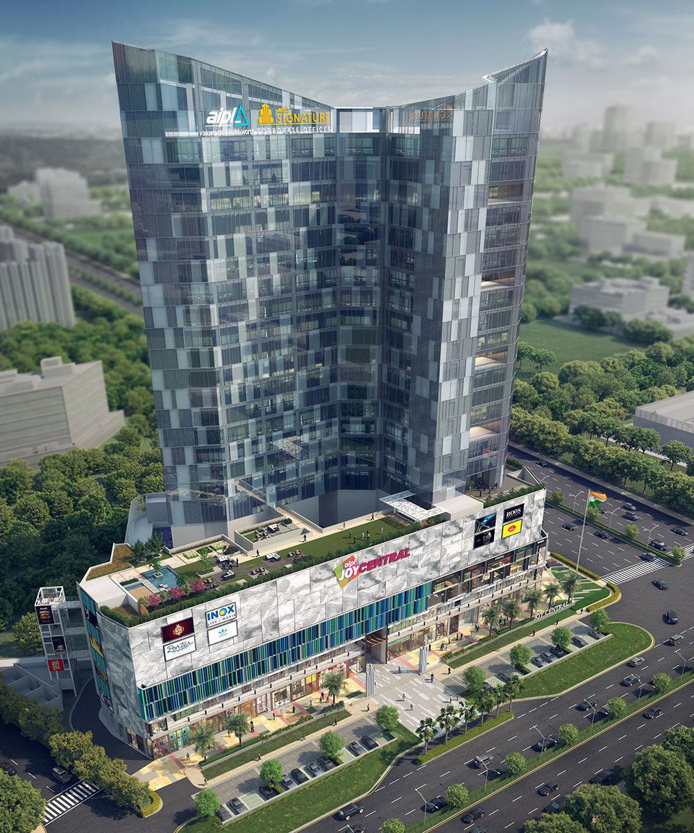 aipl signature Bird's Eye view of the front facade